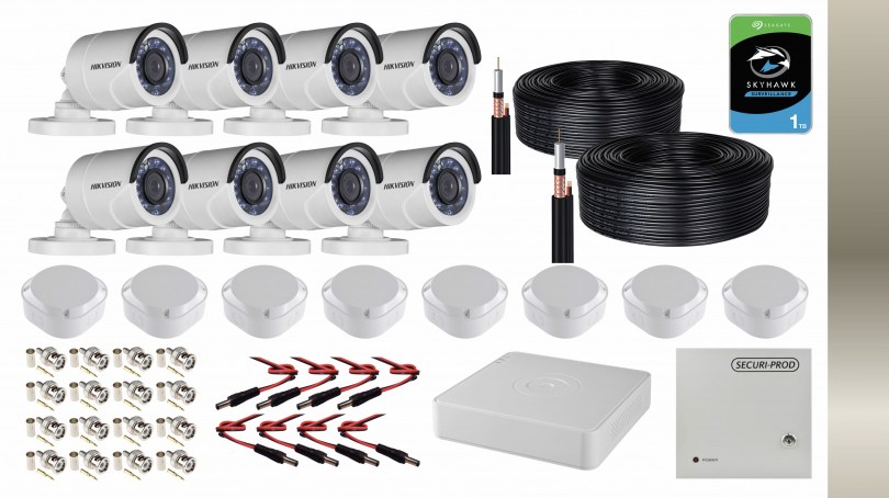 CCTV 8 channel silver